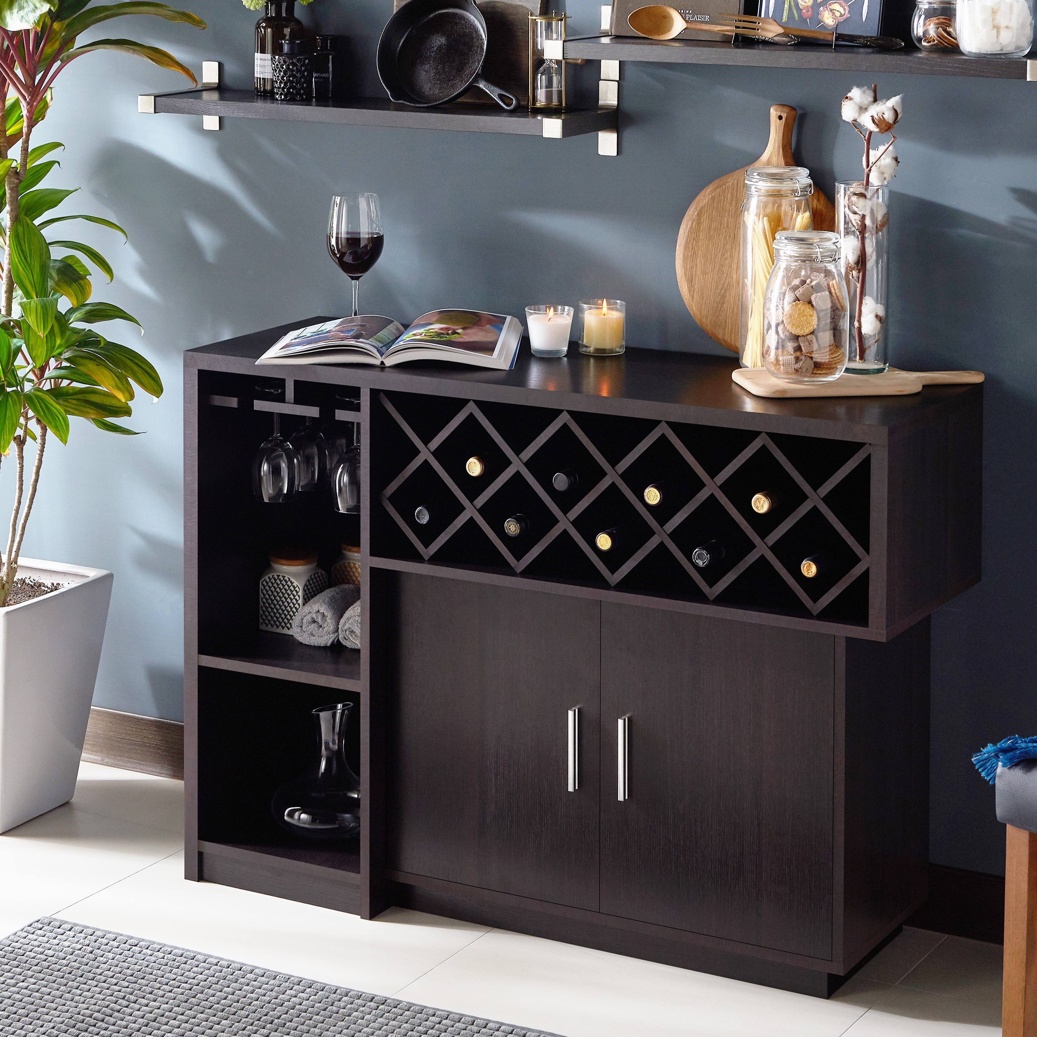 Furniture of America Leo Modern Espresso (Brown) 2-Door Multi-Storage Buffet