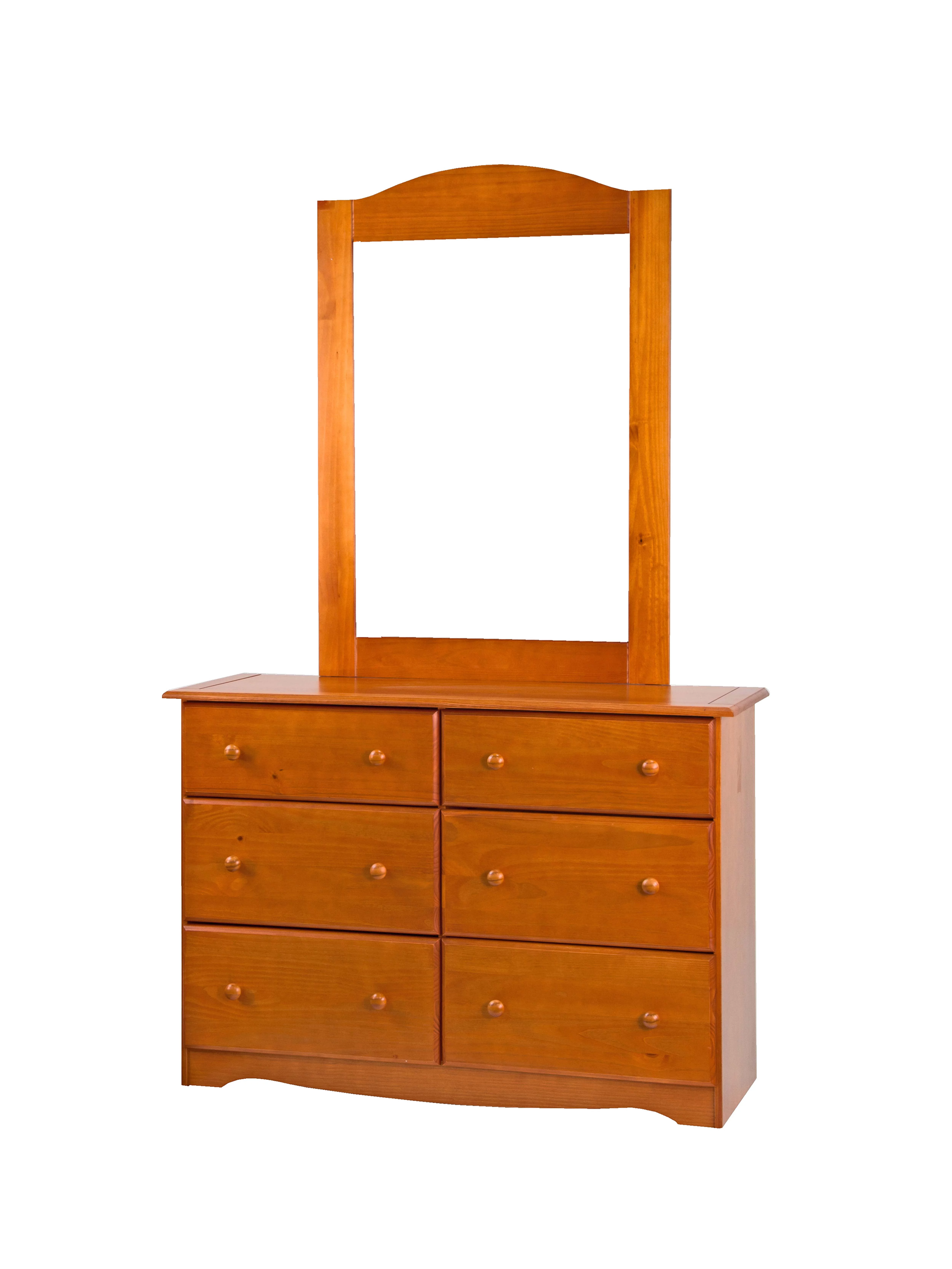 100% Solid Wood Double Dresser 5404 by Palace Imports, Honey Pine Color