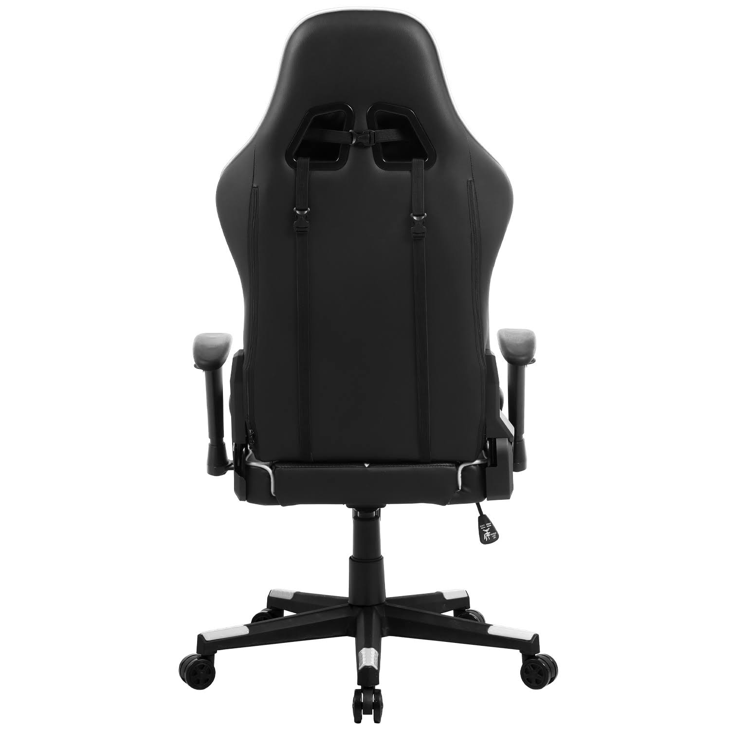 Deco Gear Ergonomic Foam Gaming Chair with Adjustable Head and Lumbar SUPPORT, White