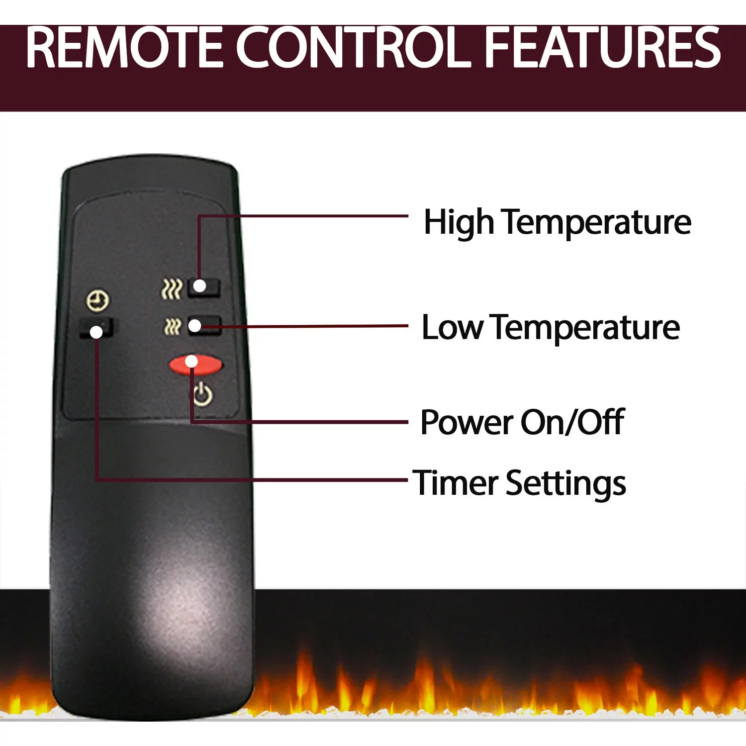 Cambridge Sienna 34" Electric Fireplace Mantel Heater with Enhanced Log and Grate Display - Curated Treasures Market