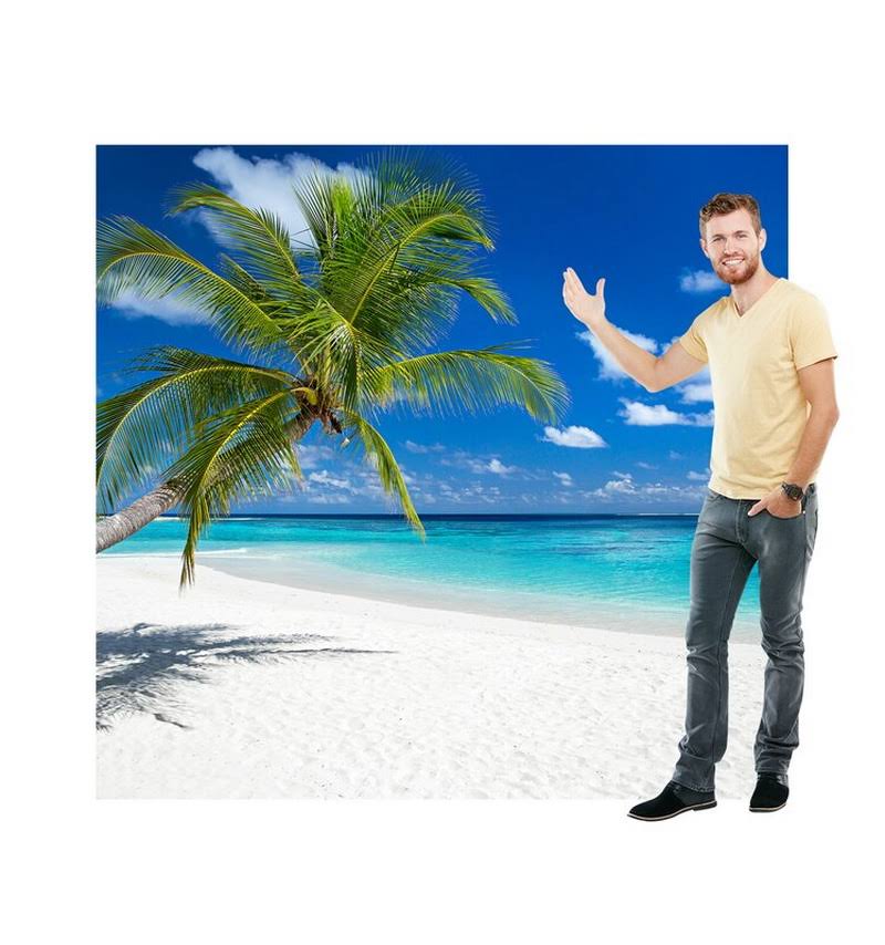 Advanced Graphics Tropical Beach Backdrop Cardboard Cutout 2685