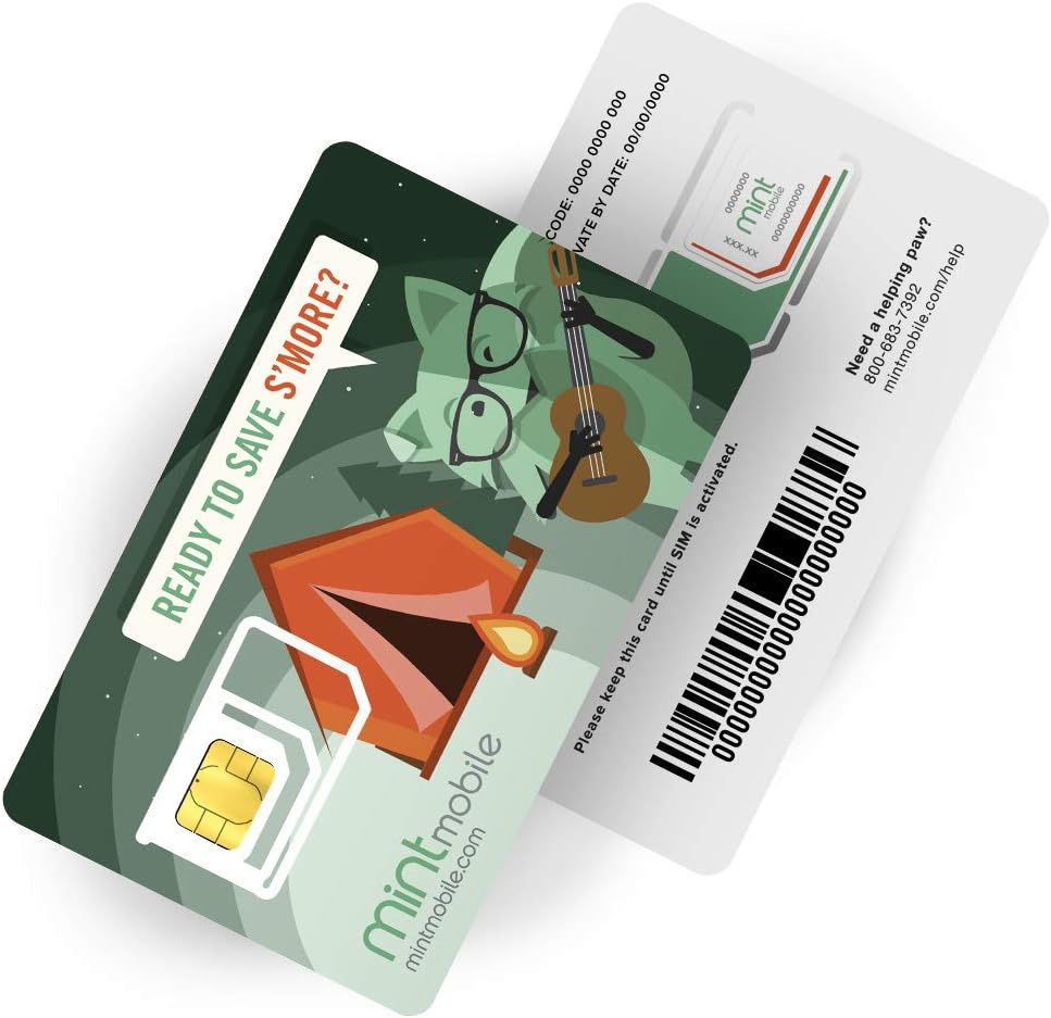$25/Month Mint Mobile Wireless Plan | 12GB of 5G • 4G LTE Data + Unlimited Talk & Text for 3 Months (3-in-1 GSM SIM Card)