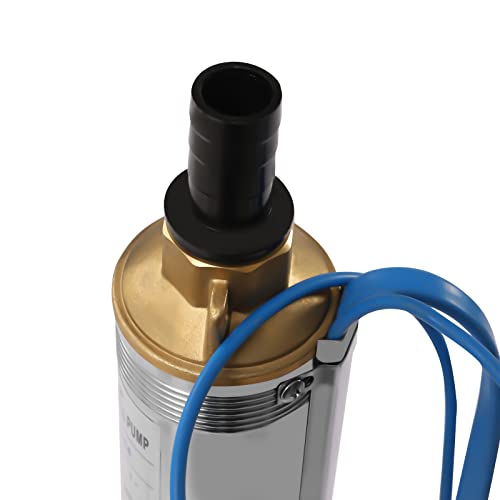 Deep Well Submersible Pump, 0.75HP 110V/60Hz, 16GPM 295 ft Head, with 66ft Cable & External Control Box, 3 in Stainless Steel Water Pumps for Industrial, Irrigation, Home Use