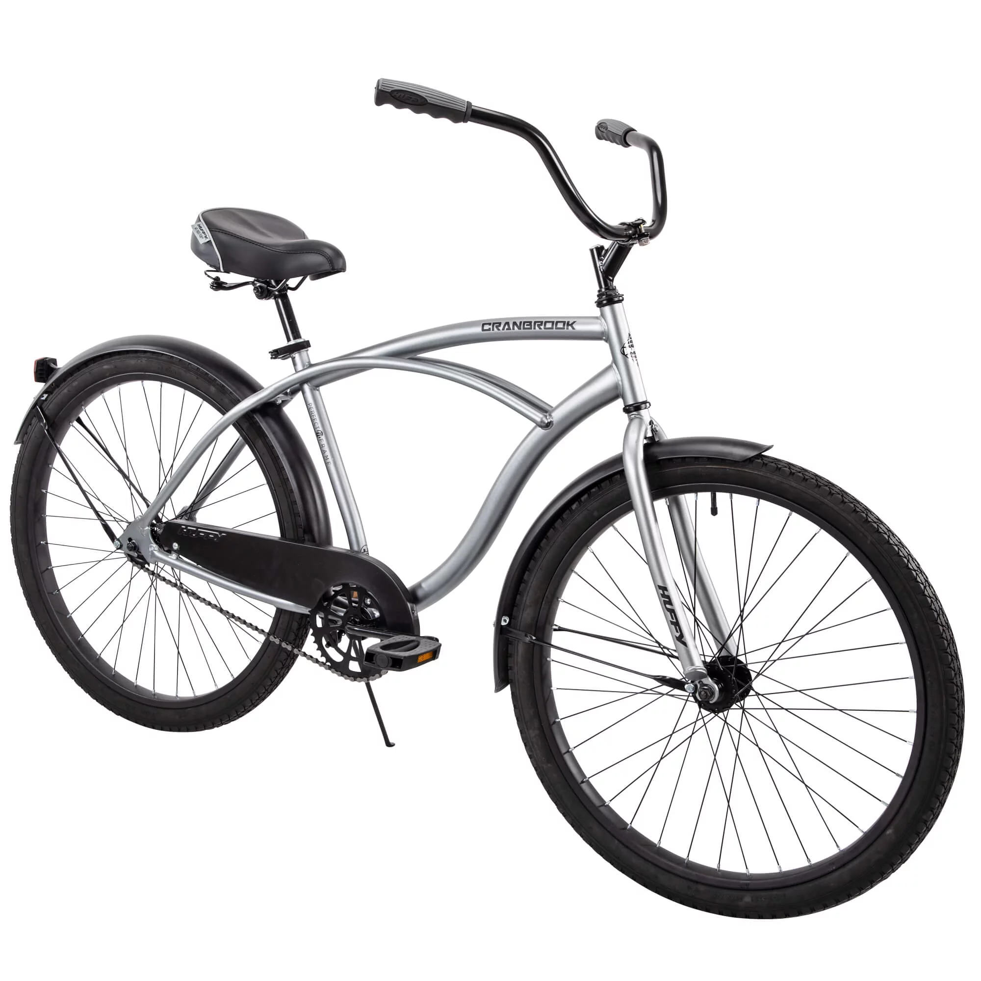 Huffy 26" Cranbrook Men's Beach Cruiser Comfort Bike, Silver
