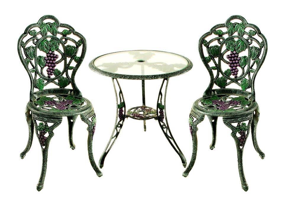 Oakland Living Vineyard Bistro Set; Antique Bronze