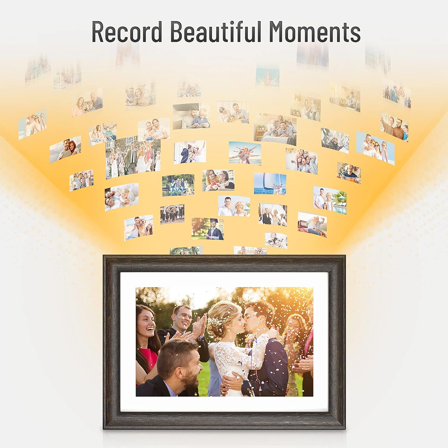 Digital Frame for Photos 10 inch with Slideshow Digital Picture Frame with HD IPS Display Picture Frame with Motion Sensor/Video/Background Music/Calendar/Clock/Auto-Rotate/Best Gifts by FLYAMAPIRIT