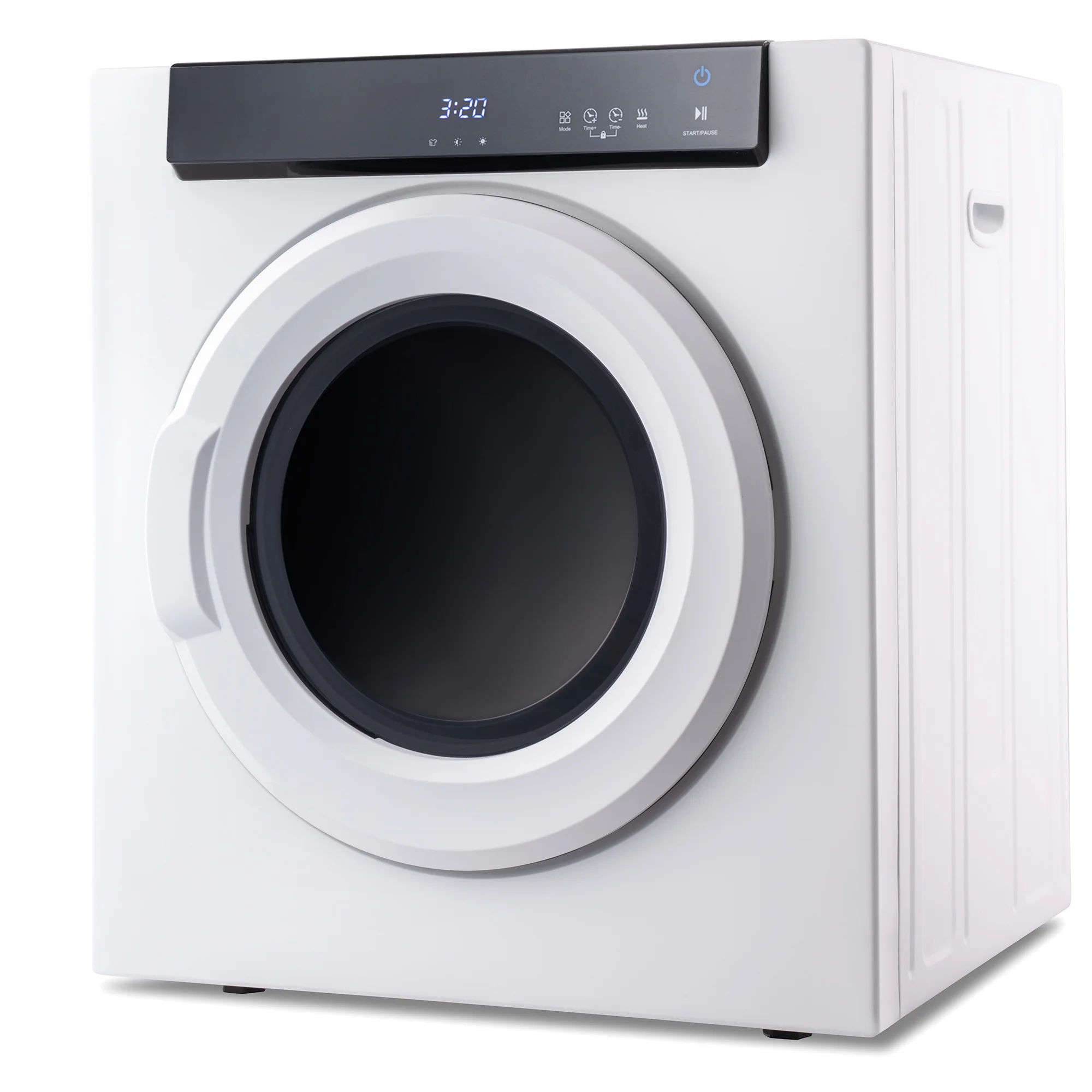 Dcenta Electric Portable Clothes Dryer, Front Load Laundry Dryer with Touch Screen Pane and Stainless Steel Tub for Apartments, Dormitry and RVs