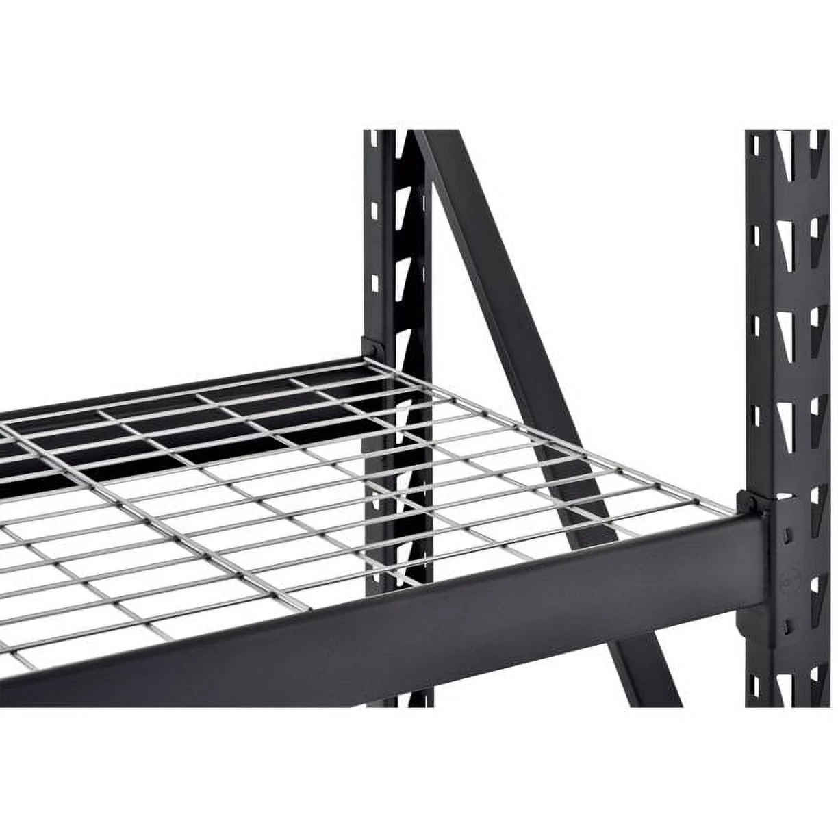 Muscle Rack 77"W x 24"D x 72"H 4-Tier Welded Steel Storage Rack, Black