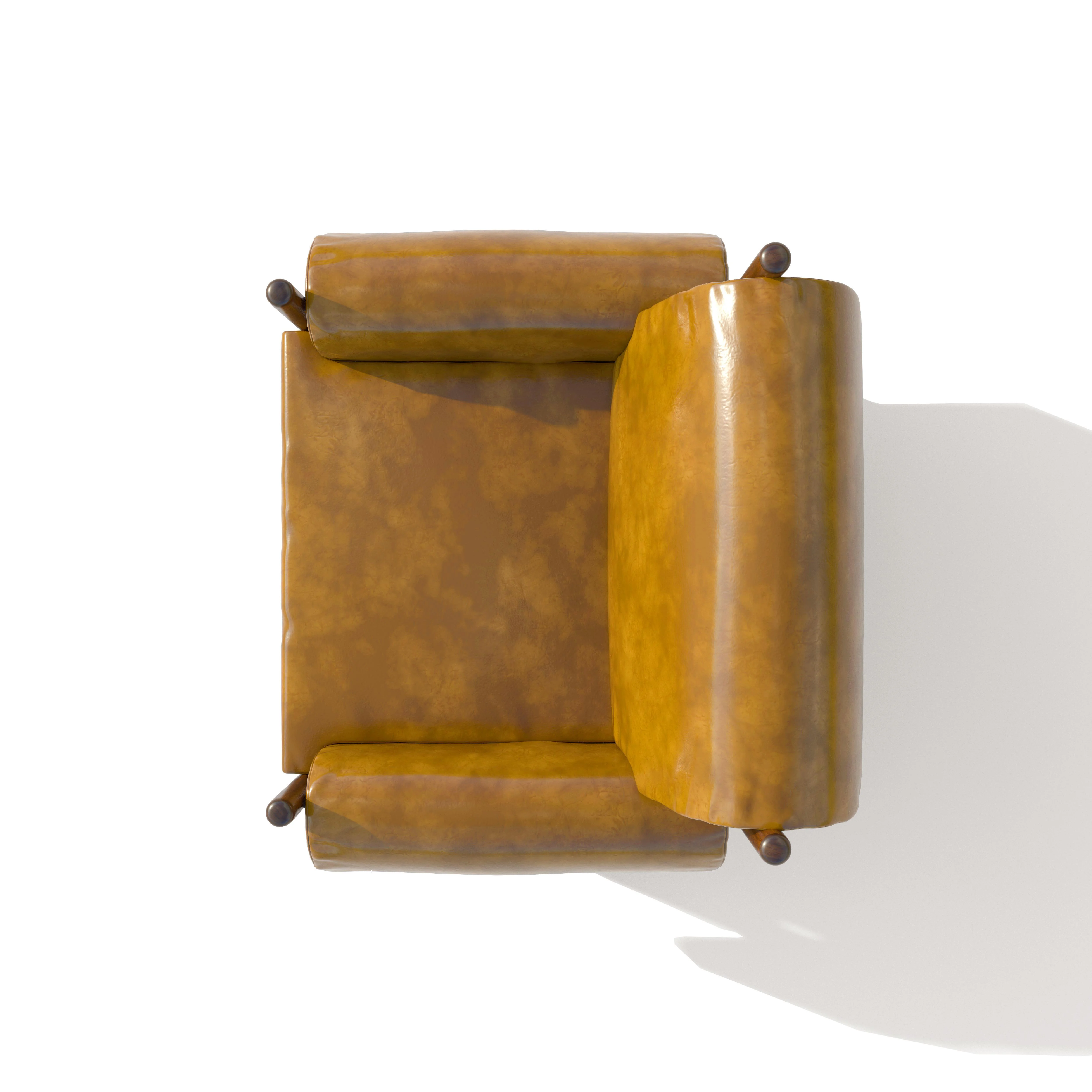 Rustic Accent Chair Vintage  Chairhigh density foam Mid Century Tall Back Chair with Arms Solid Wood Legs for Reading Living Room Bedroom Waiting Room (Brown)