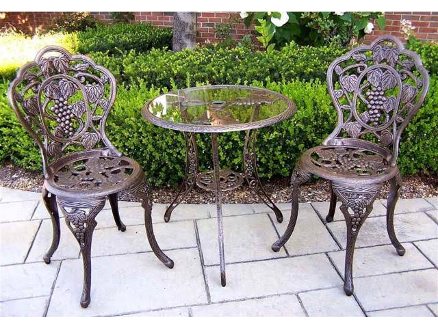 Oakland Living Vineyard Bistro Set; Antique Bronze