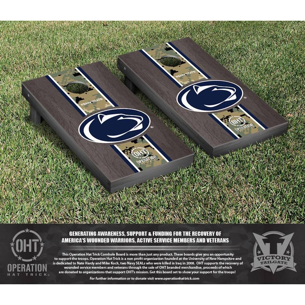 Penn State Nittany Lions 2& x 4& Operation Hat Trick Cornhole Board Set