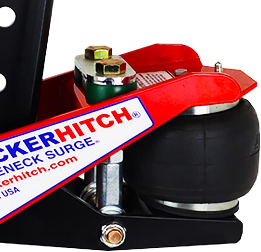 Shocker Gooseneck Air Hitch & Coupler for Kerr Bilt Trailers, Round 3-15/16" Angled Pin 30K Coupler 9" Offset