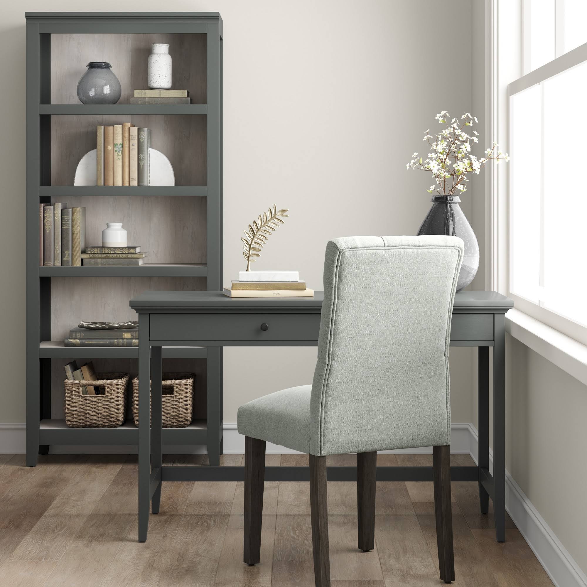 72x22 Carson 5 Shelf Bookcase Gray - Threshold