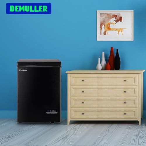 DEMULLER Chest Freezer with Electronic Panel, Accurate Temperature Display to 1℉ for Any Spaces