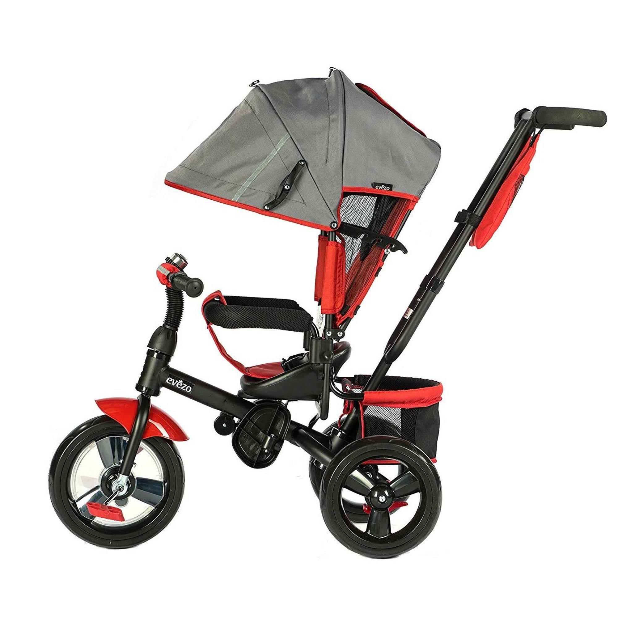 Evezo Kailin 4-in-1 Stroller Trike with Full Canopy (Purple)