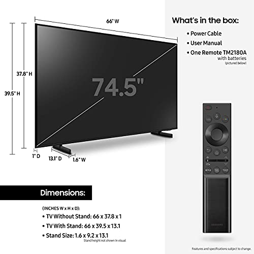 SAMSUNG 85-inch AU8000 LED 4K UHD Smart TV with Alexa Built-in (Renewed)