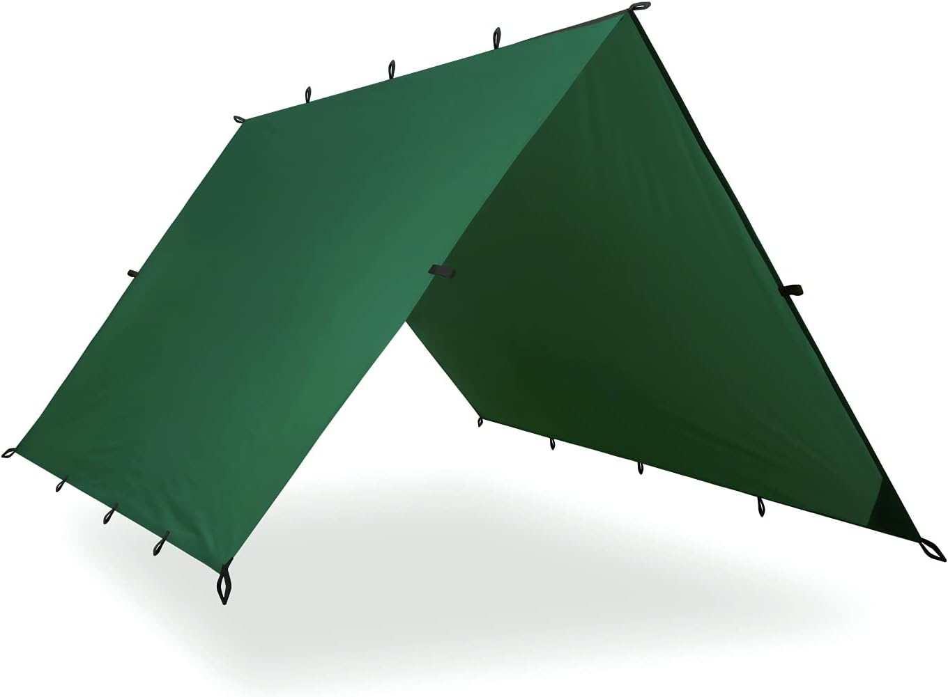 Aqua Quest Safari Tarp - 100% Waterproof Lightweight SilNylon Bushcraft Camping Shelter - 20x13 ft Olive Drab Pack of 2