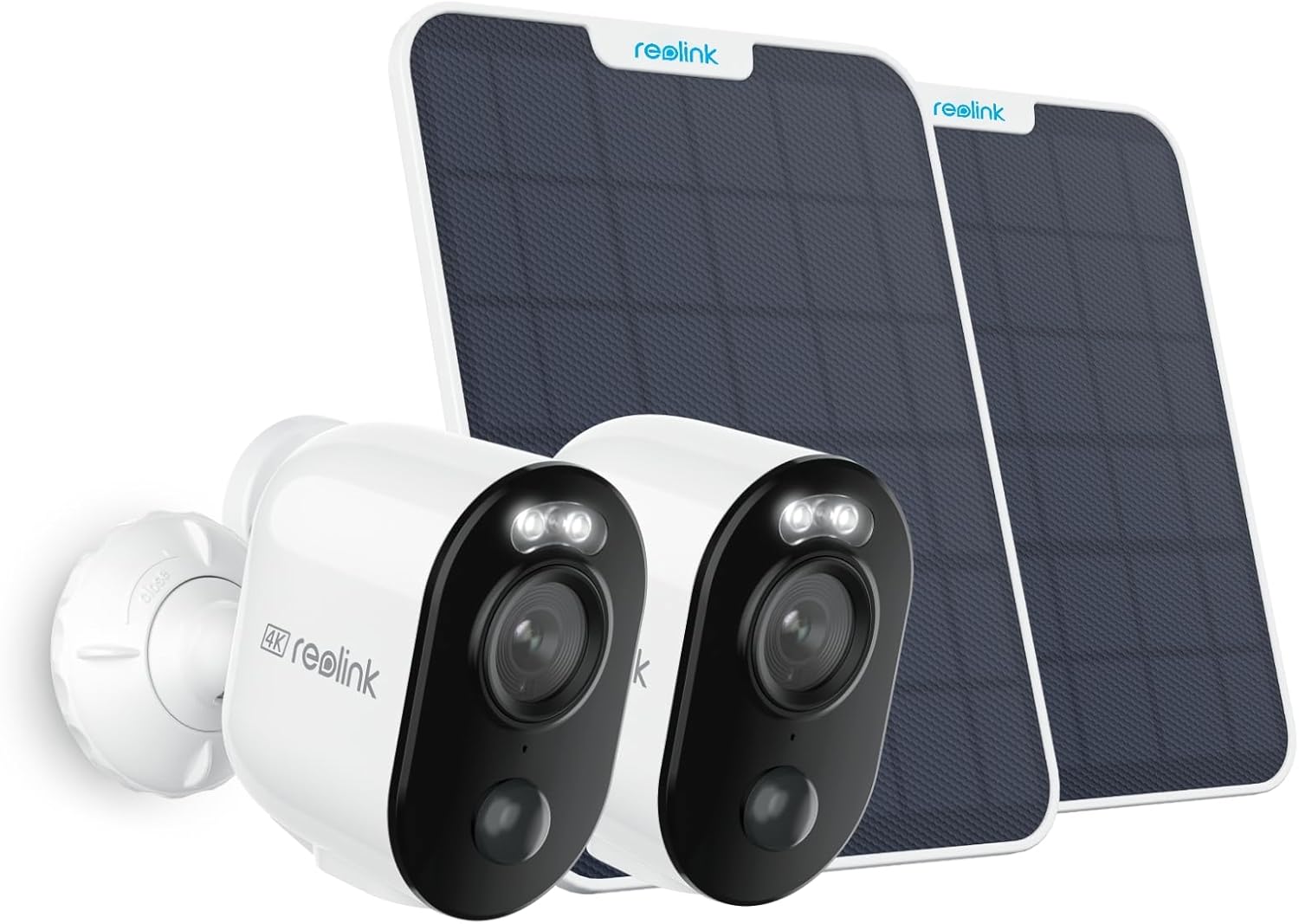 REOLINK Argus 3 Ultra 2 Pack Bundle-4K Solar Security Cameras Wireless Outdoor, Solar Battery Outdoor Camera with Color Night Vision, 2.4/5 GHz Wi-Fi, 2-Way Talk, No Monthly Fee