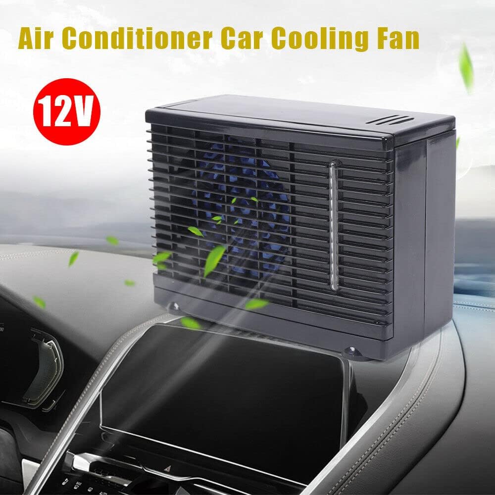 Adjustable Mini Air Conditioner Cooler - 12V Portable Car Air Conditioner Cooling Fan,Car Truck Air Cooler - Mini Air Cooler For Truck VehicleCooling Fan Water Ice Evaporative Pack of 2