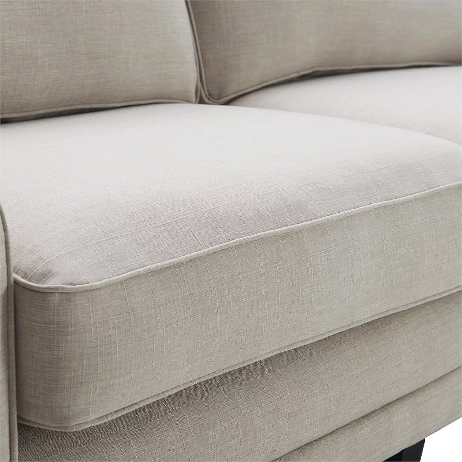 Serta Copenhagen Traditional Rolled Arm 78-inch Sofa, Light Gray Fabric