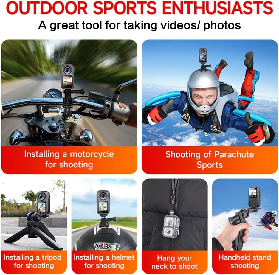 True 4K 30FPS 55MP WiFi Action Camera 4K Ultra HD 6 Axis Anti-shake Dual Screens HDR Vlog Camera 4K Camcorder Outdoors Underwater Camera with Waterproof case Remote Control, 64GB Micro SD Card