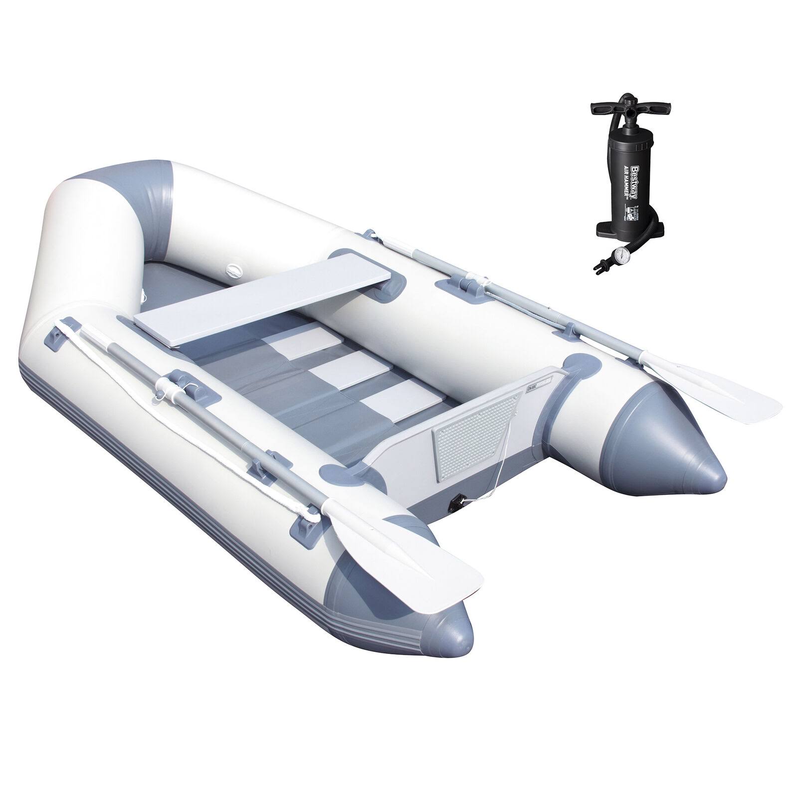 Bestway Hydro Force Caspian Pro 91x22 Inflatable 2 Person Boat Set w/ Oars u0026 Pump