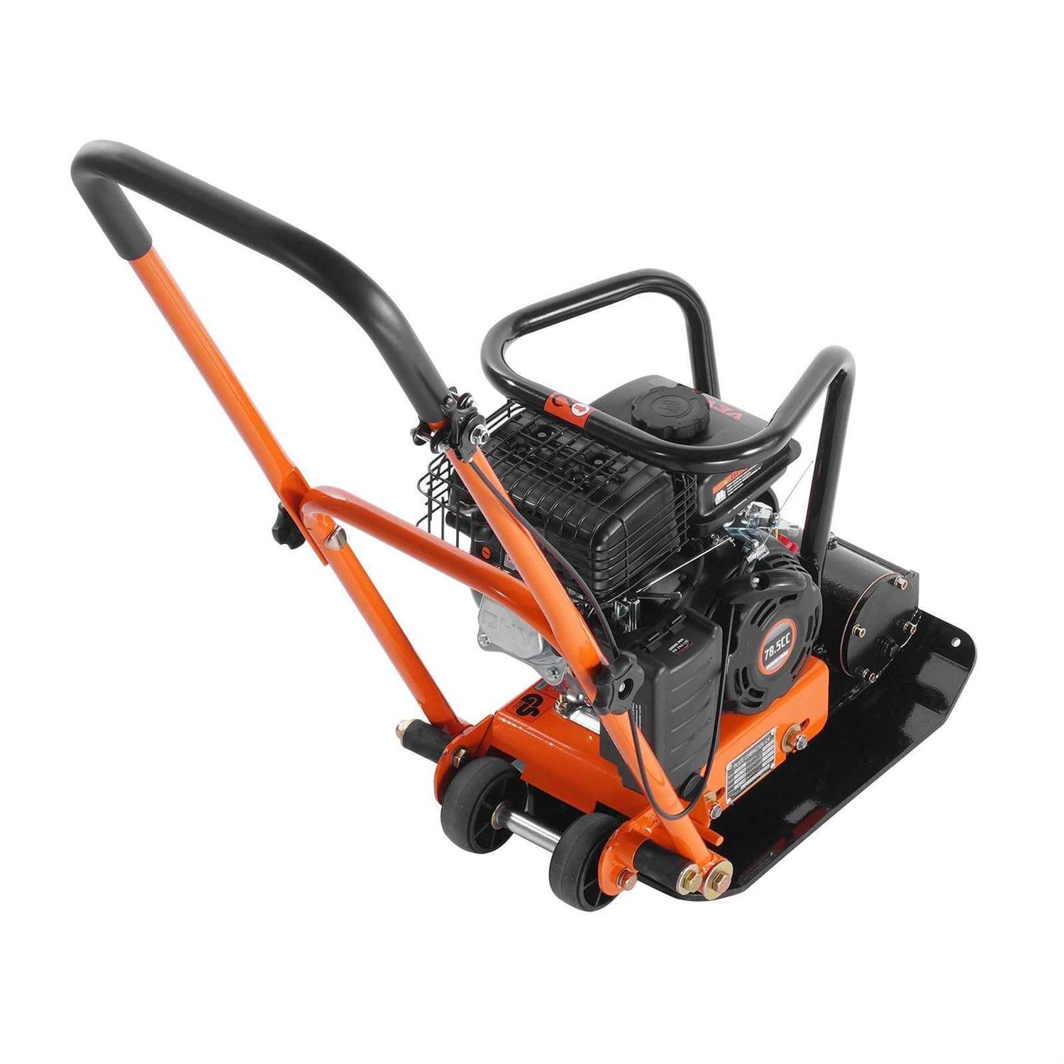 VEVOR Plate Compactor 2.8 HP 78.5cc Gas Engine 5,250 Vpm 1,920 lbs Force Vibratory Compaction Tamper with 18.7 x 11.8 inch Plate for Walkways - Shop Hardware Tools Online Store