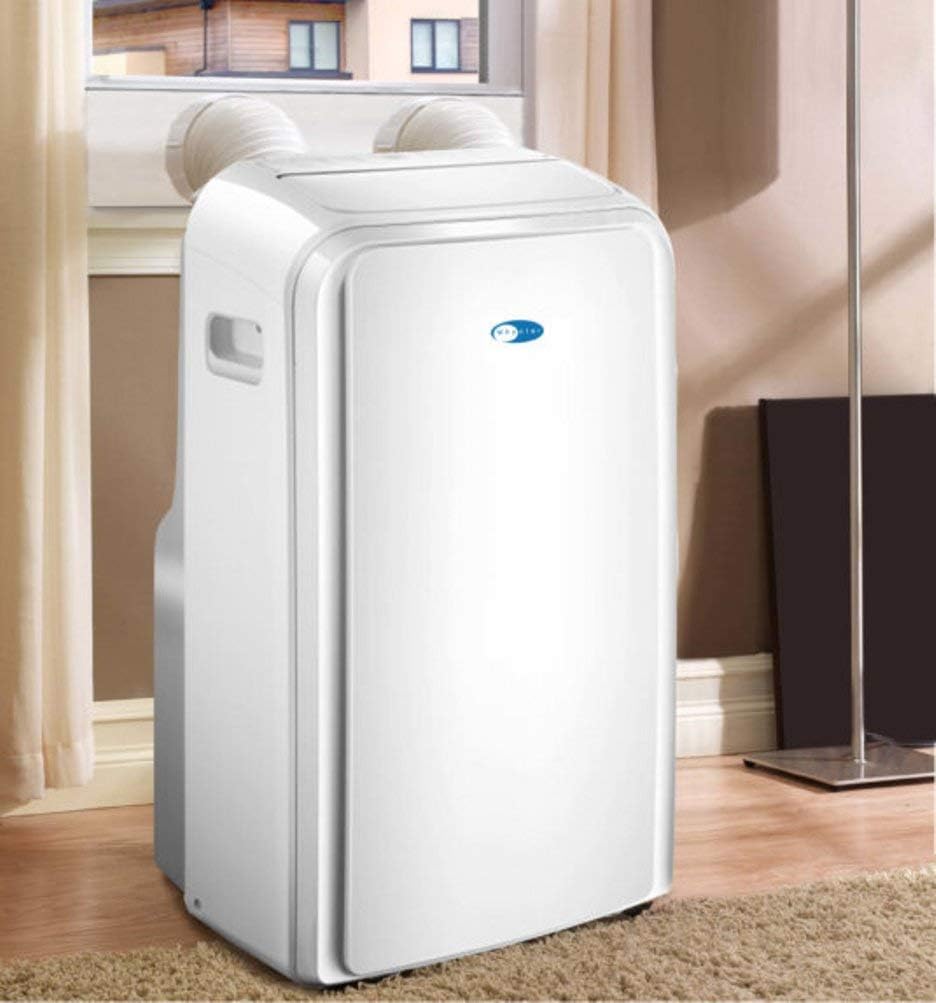 Whynter ARC-126MD 12,000 BTU (7,700 BTU SACC) Dual Hose Cooling Portable Air Conditioner, Dehumidifier, and Fan with 3M and SilverShield Filter plus Storage bag, up to 450 sq ft in White
