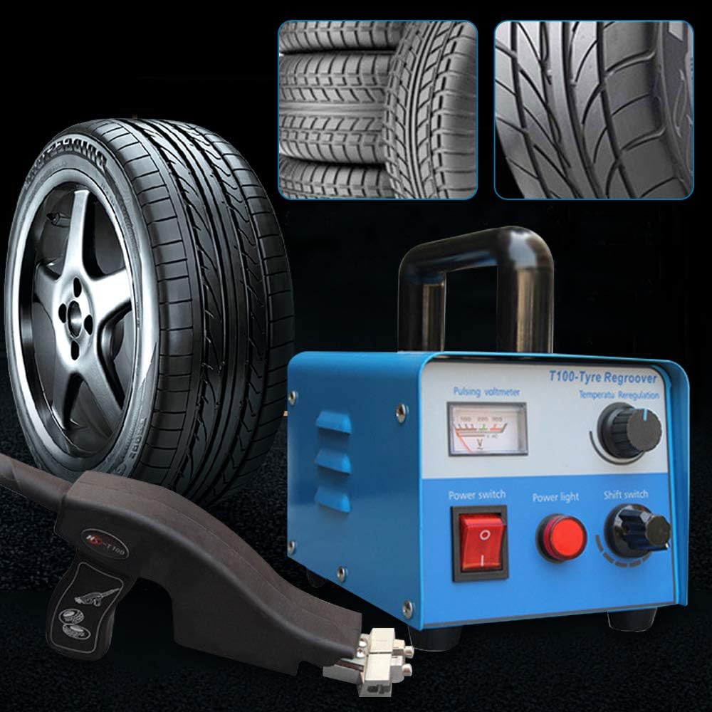 Tire Groover Truck Car Tire Grooving Tool Kit Regroover Machine Iron Tire Groover Cutter Tire Groover Heated Machine 110V 400W (A)