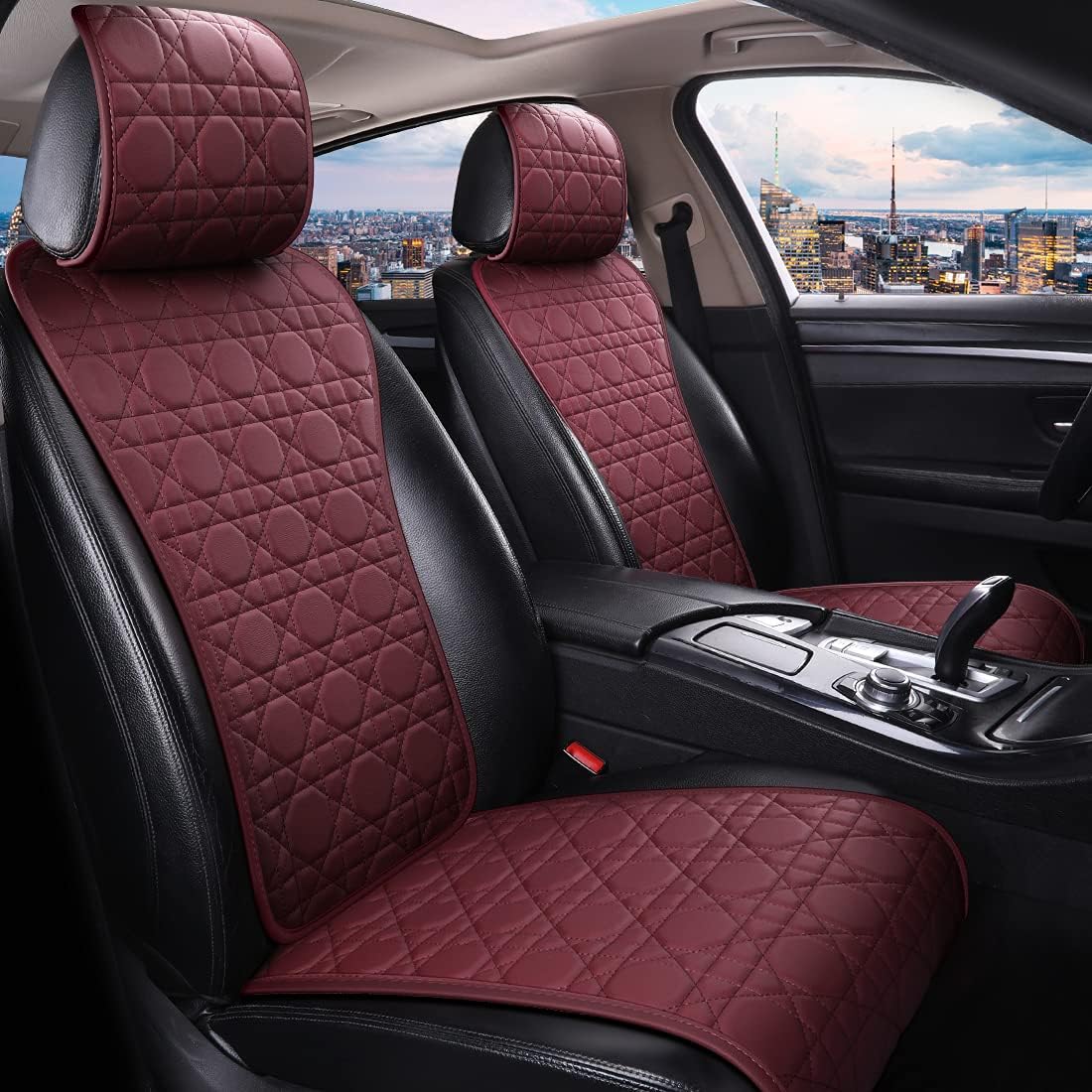 Purple Car Seat Cover Leather Seat Protector for Car Seats Comforty Car Seat Cover 2/3 Covered 11PCS Universal Fit Car/Auto/Truck/SUV (A-Purple)
