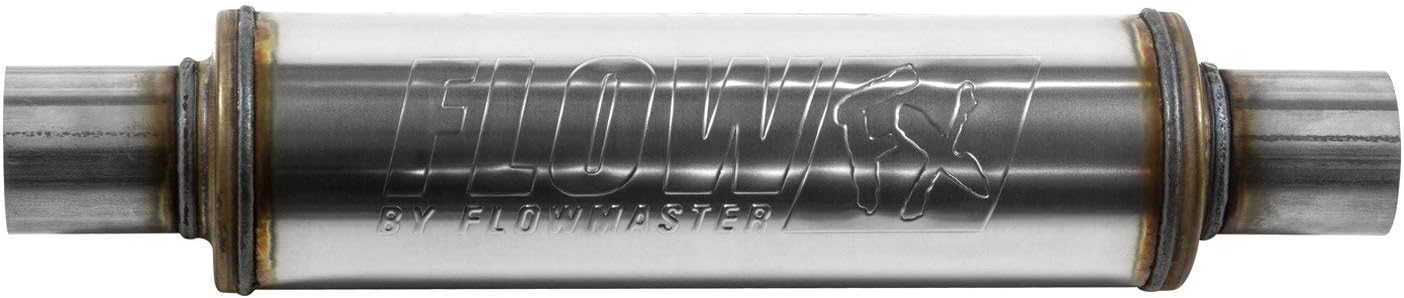 Flowmaster 71415 2.25"In(C)/Out(C) Flow Fx Muffler, Round, 14", brushed Pack of 2