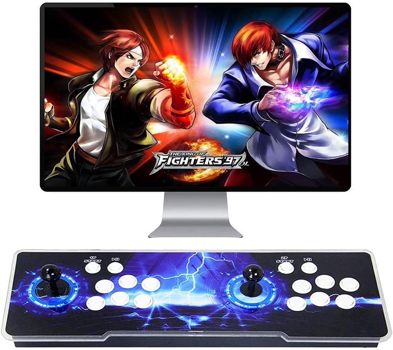 FRCITI 3D Arcade Game Console - 3399 Games Installed, Search Games, Support 3D Games, 1280x720P, Favorite List, 4 Players Online Game, 2 Players Game Controls, Arcade Toys (Sky Blue)