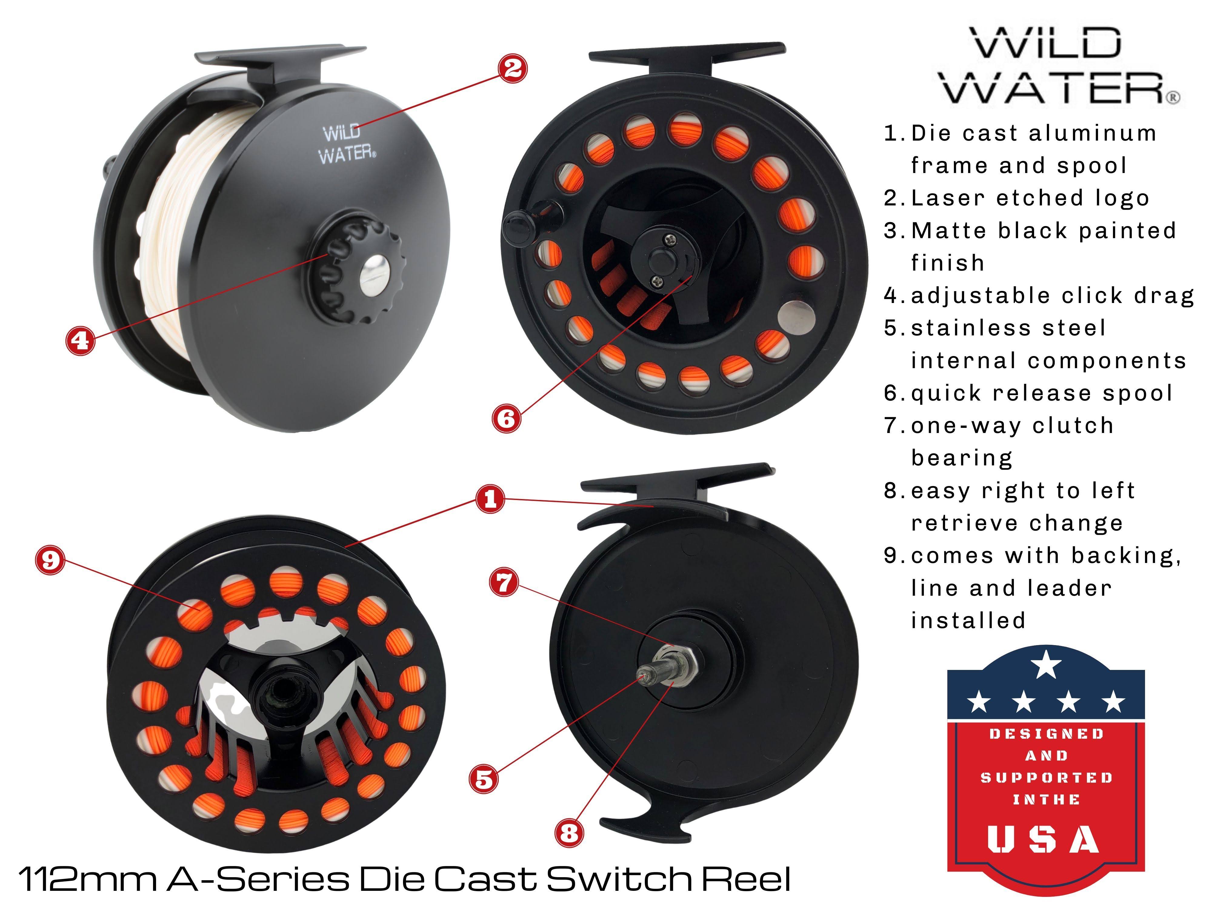 Wild Water Complete 5 Weight Switch Rod Fly Fishing Starter Package for Bass and Pike