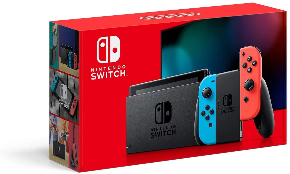 Newest Nintendo Switch 32GB Console with Neon Blue and Neon Red Joy-Con, 6.2" Touchscreen 1280x720 LCD Display, 802.11AC WiFi, Bluetooth 4.1 + Marxsol 12-in-1 Accessories Holiday Bundle