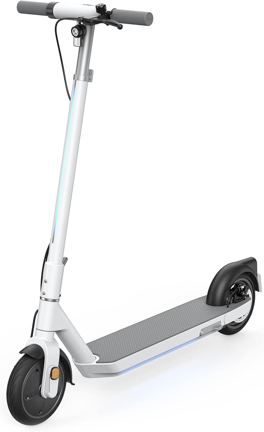 OKAI NEON Electric Scooter - 25 Miles Range and 15.5 MPH - Colorful Ambient Lights - Wider Deck for Adults Lightweight Folding Commuter E Kick Scooter