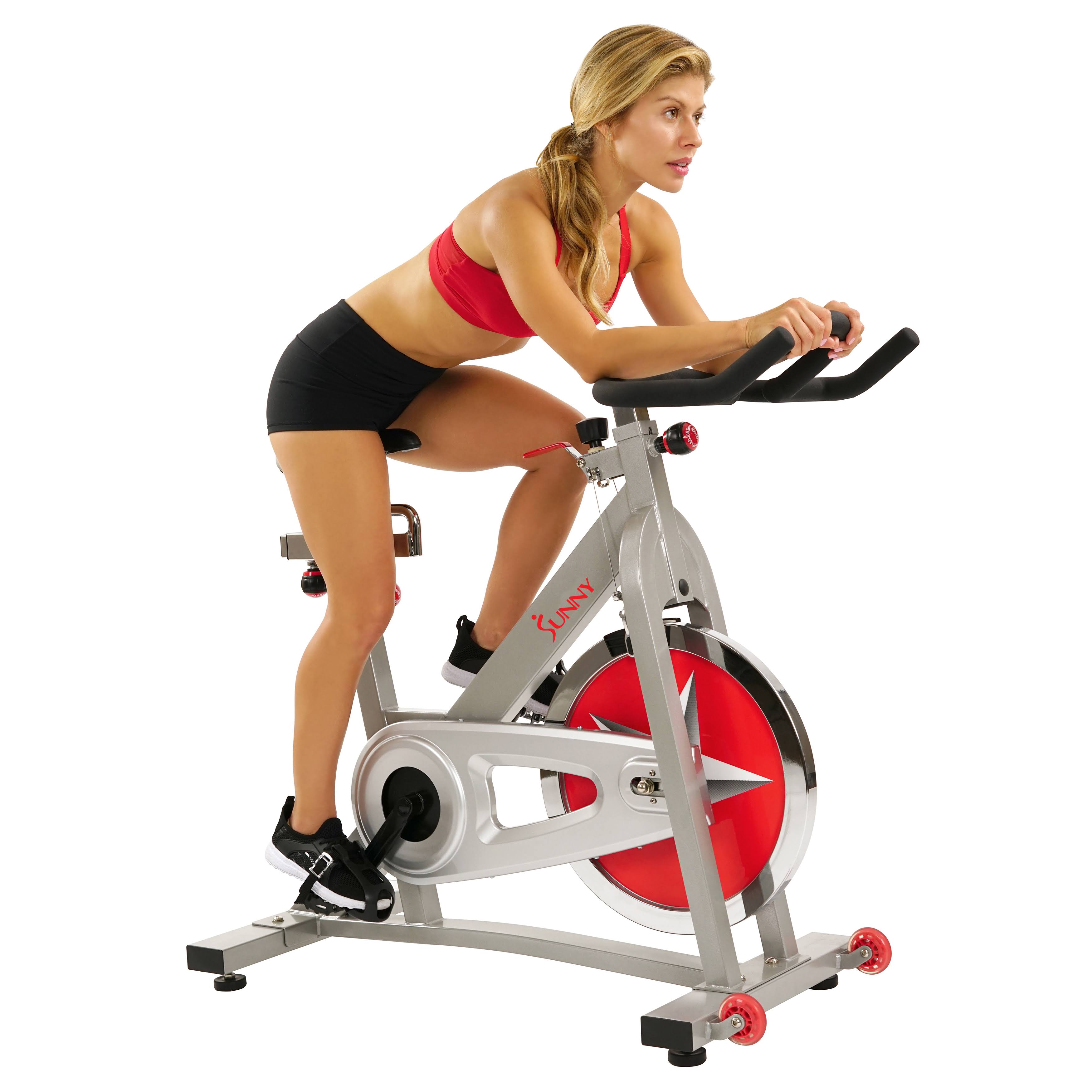 Sunny Health u0026 Fitness Pro Indoor Cycling Bike, Grey