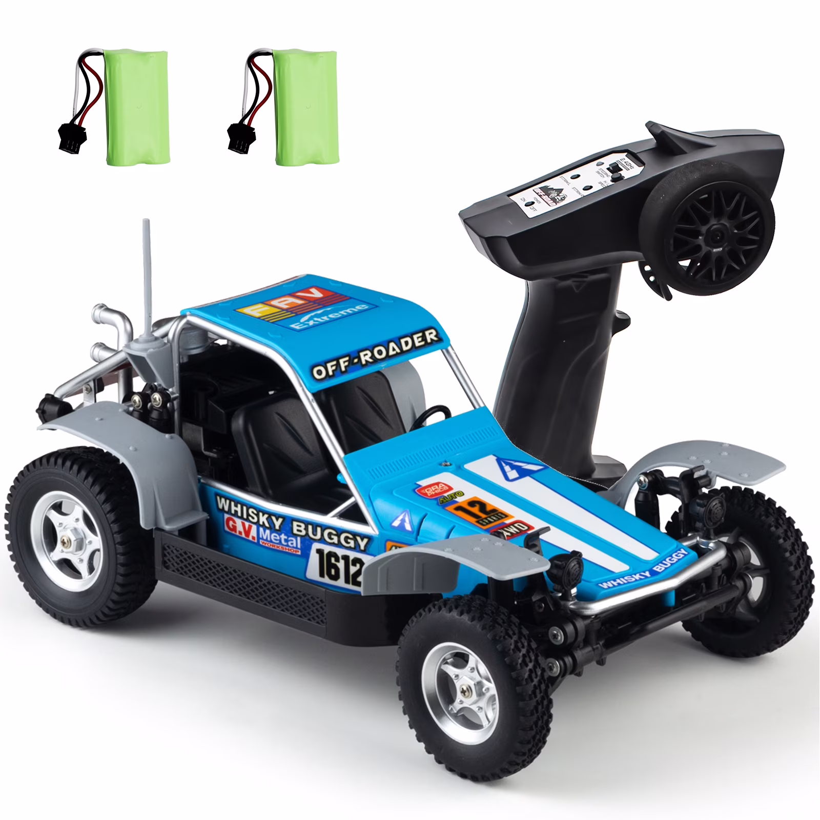 Fistone 1:16 RC Fast Attack Vehicle -12MPH High Speed 4WD Remote Control Cars for Boys, RC Truck with 2.4Ghz Radio Control, Gifts for Kids Adults, Blue