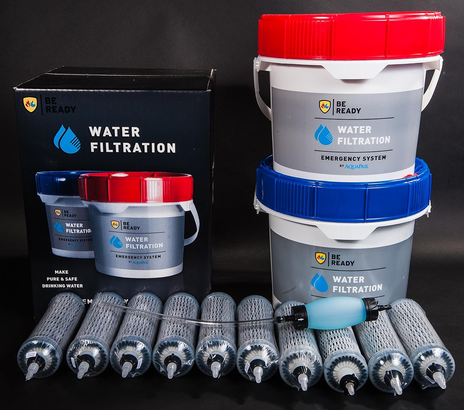 Gravity-fed water filter 5,500 gallons