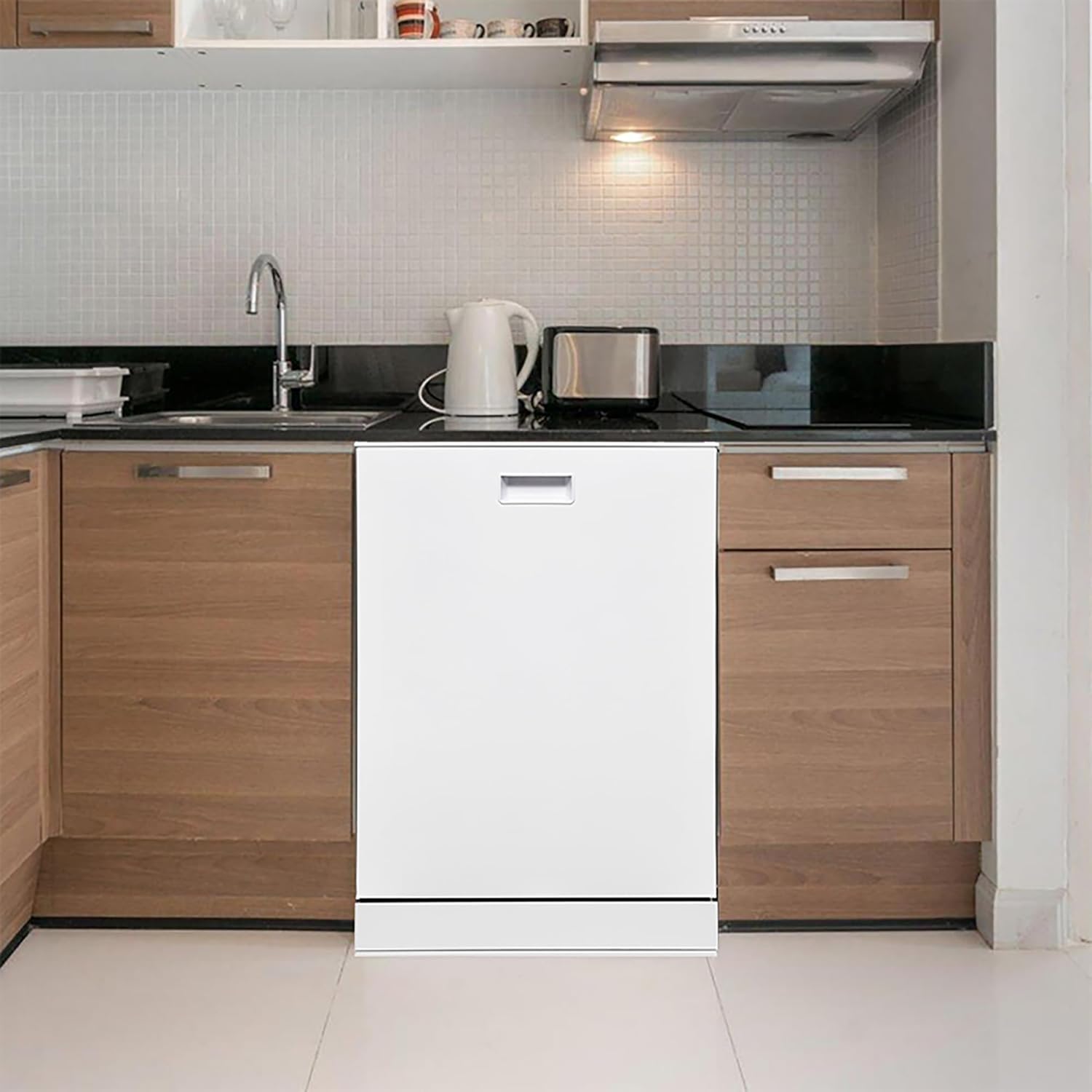 24" Top Control Built-in Dishwasher with Third Rack Finger Resistant in White, Energy Star made in Europe