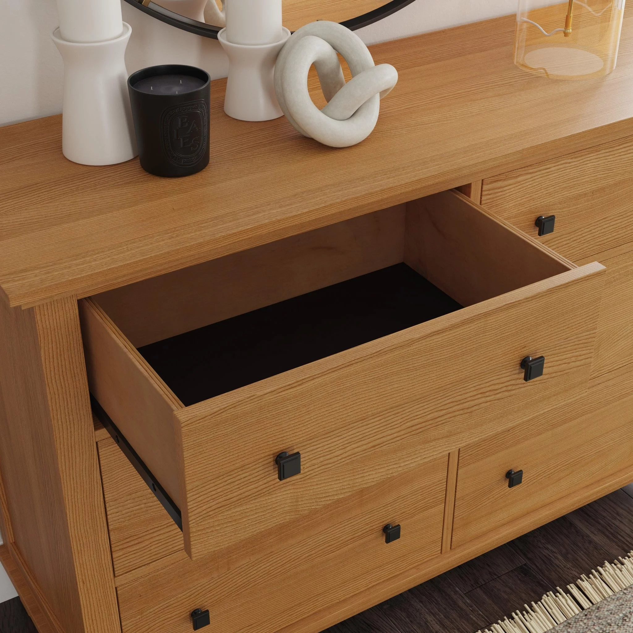 Homestyles Oak Park 6-Drawer Traditional Wood Dresser in Brown