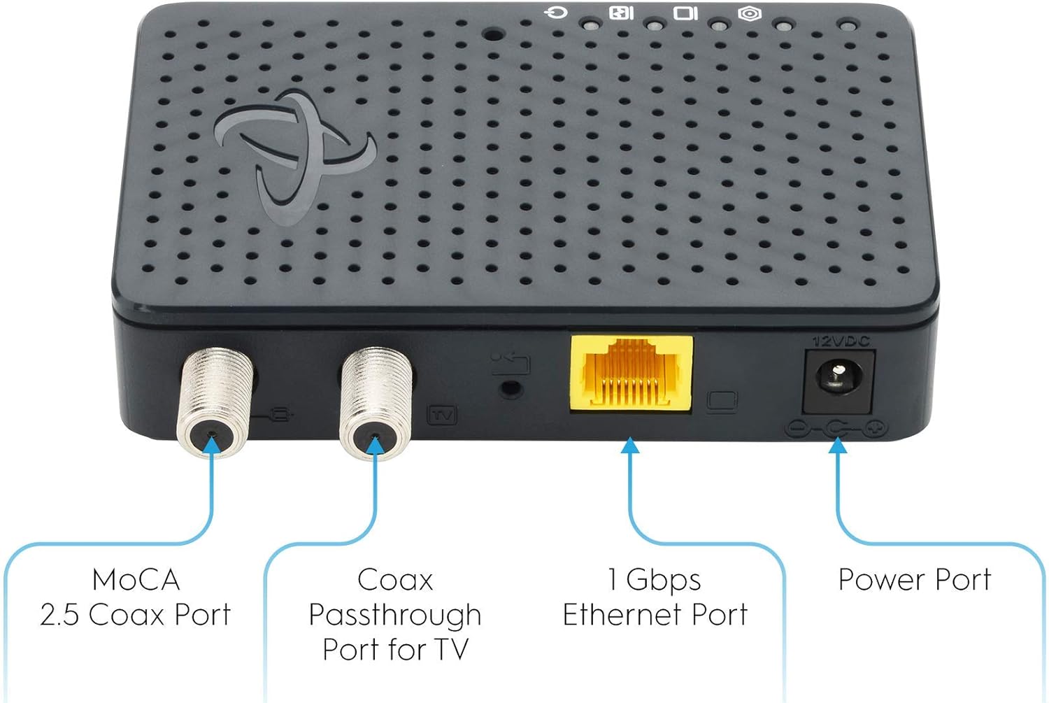 Hitron Bonded MoCA 2.5 Network Adapter for Ethernet Over Coax (2-Pack) | 1 Gbps Ethernet, 2.5 Gbps Over existing Coax Cables | Ideal Backbone for Home Mesh WiFi, Streaming, and Gaming | HT-EM4