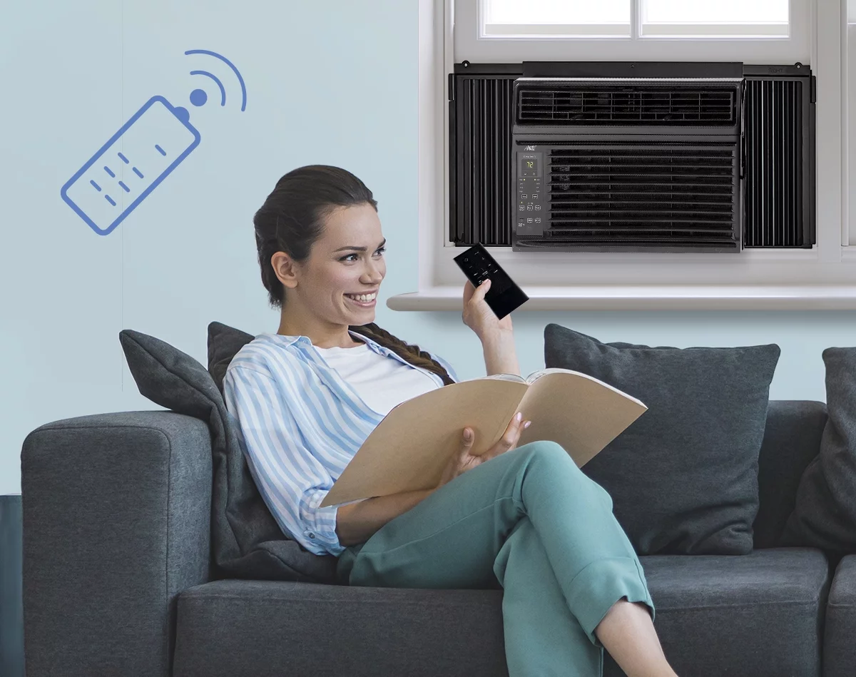 Arctic King 8,000 BTU 115V Smart Window Air Conditioner, Black, WWK08CW91E-B