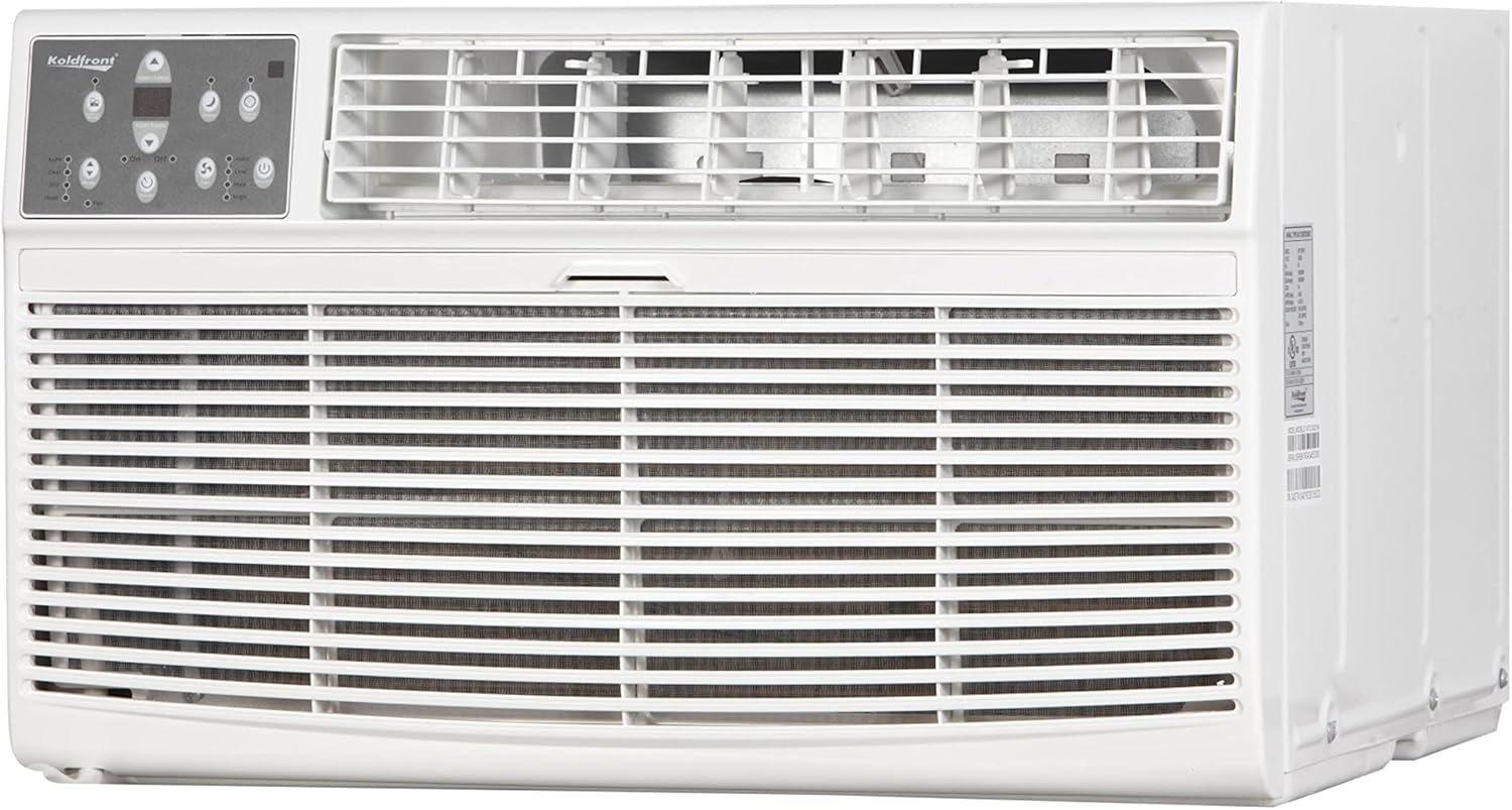 Koldfront WTC10001W 10000 BTU 208/230V Through the Wall Air Conditioner with 10600 BTU Heater with Remote