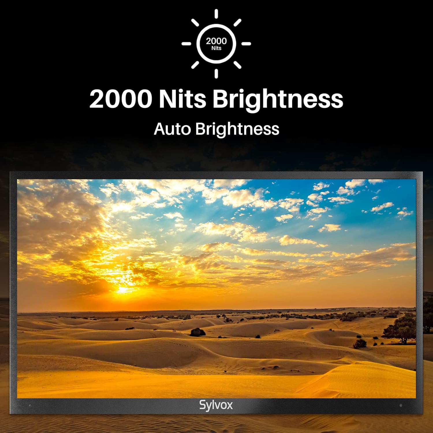 SYLVOX Outdoor TV, 43'' QLED Waterproof TV with Voice Remote, Chromecast Built-in, Smart TV Support WiFi and Buletooth, Television for Outdoor