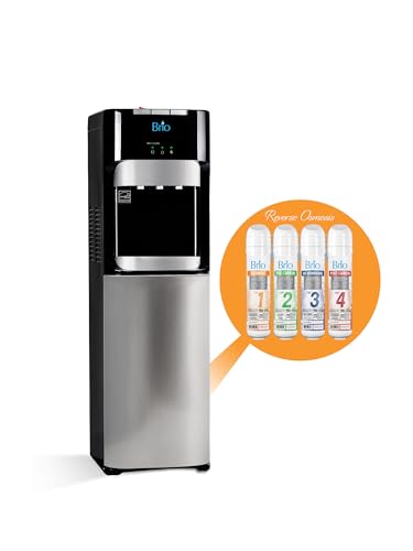 Brio Commercial Grade Bottleless Ultra Safe Reverse Osmosis Drinking Water Filter Water Cooler Dispenser-3 Temperature Settings Hot, Cold & Room Water - UL Approved