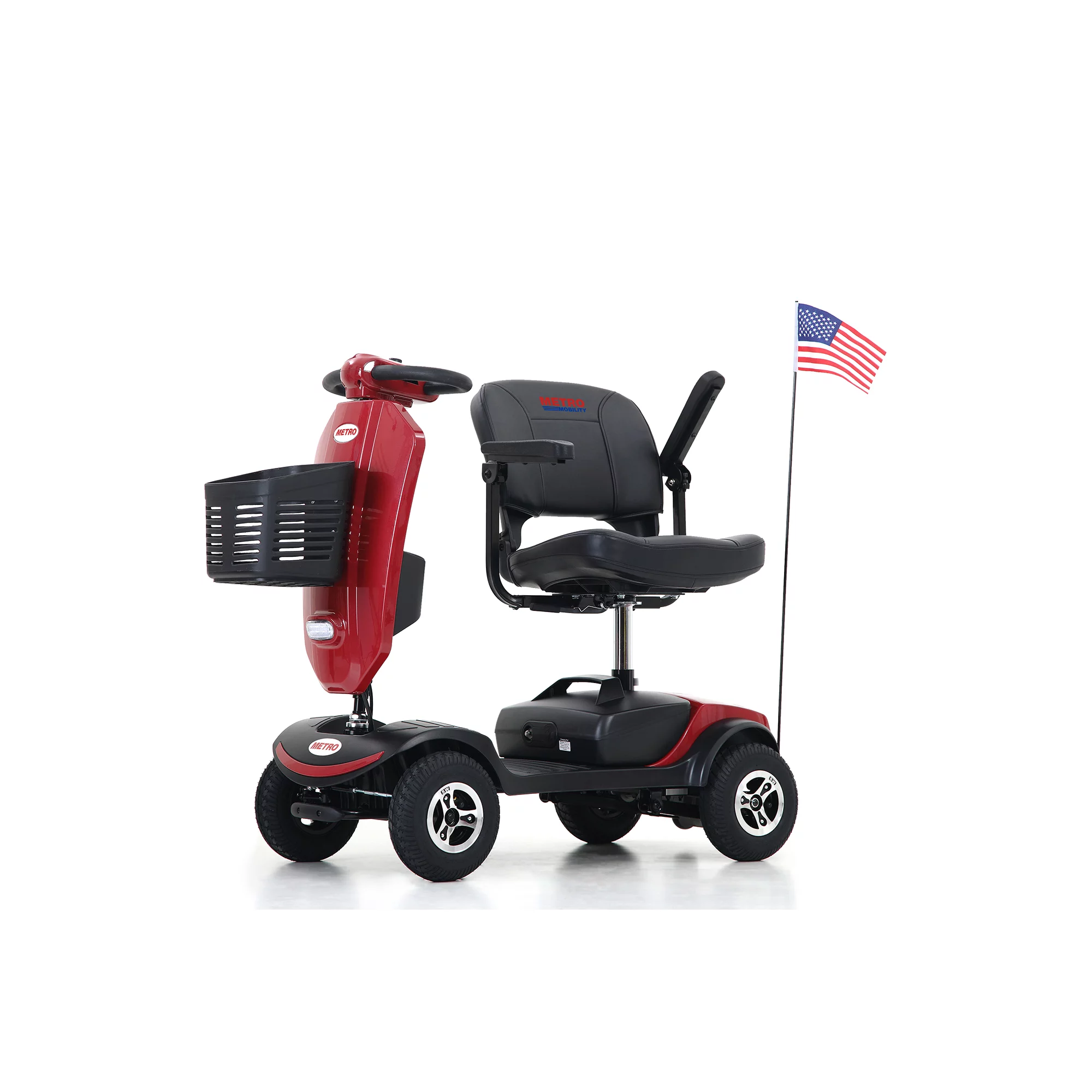 KUUFFER Outdoor Mobile Scooter with Windshield, Transformer 4-Wheel Mobility Scooter with LED Light - Curated Treasures Market