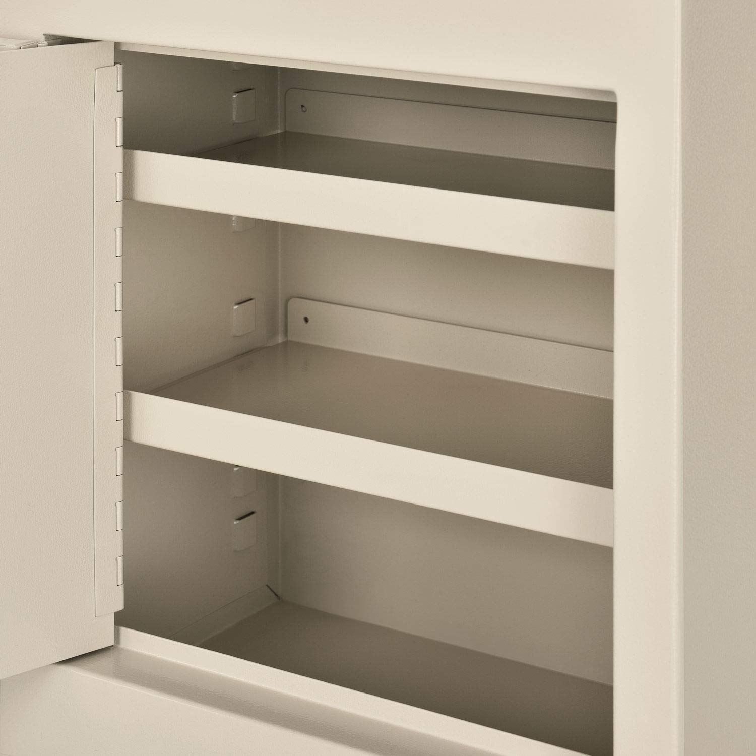 Double Door/Double Lock Small Narcotics Cabinet,12W x 8D x 15H, Beige