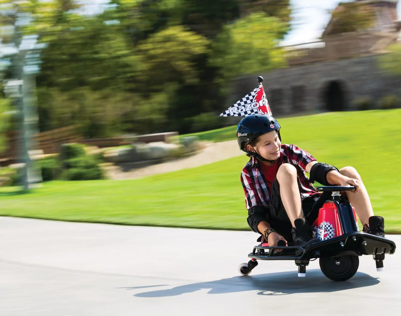 Razor Crazy Cart - 24V Electric Drifting Go Kart for Kids 9 and up- Variable Speed, Up to 12 mph, Drift Bar for Controlled Drifts