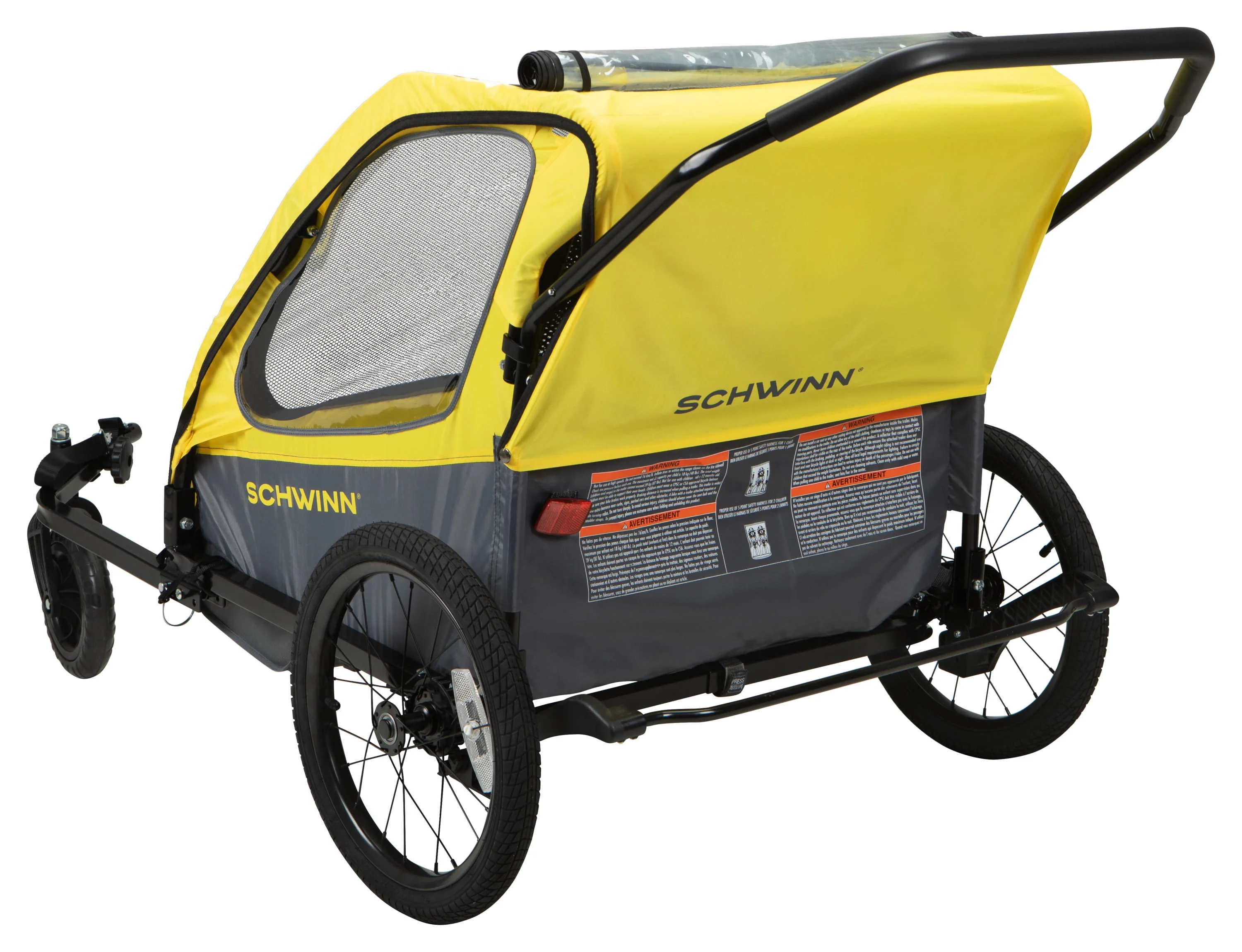 Schwinn Willow River Toddler Unisex Trailer/Stroller, Yellow