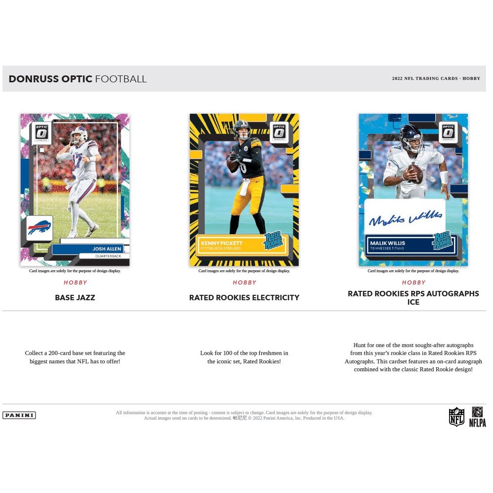 2022 Panini Donruss Optic Football Hobby Box